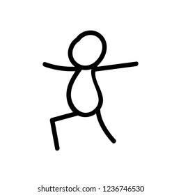 Stick figure, body exercise icon