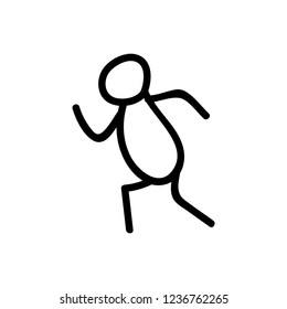 Stick figure - boy running icon