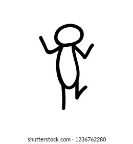 Stick figure - boy running icon