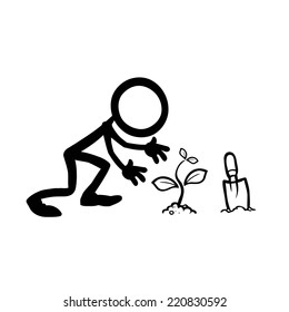 Stick figure Business Growth 