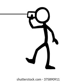 Stick Figure On Phone Images, Stock Photos & Vectors | Shutterstock