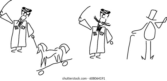 Stick figure - Cossack.