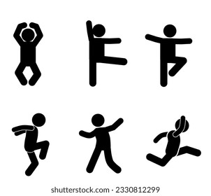 stick figure dancing, happy, pose, dancing