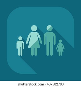 stick figure family dad mom son daughter