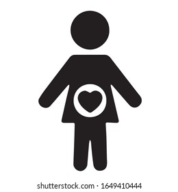 Stick figure family icon vector black color