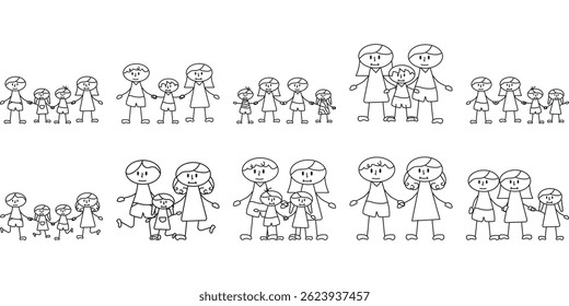 Figura de palito Família Linha Set