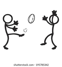 Stick Figure Football Aussie Rules Kick To Kick 