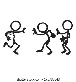 stick figure football aussie rules defense 