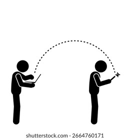 Stabile Figur Hacking mit Laptop