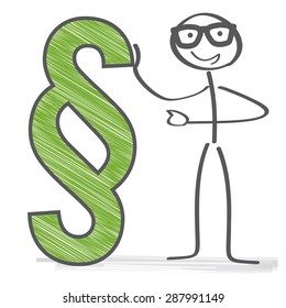 Stick figure holding Paragraph Icon