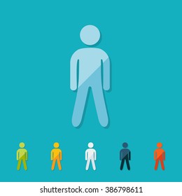 stick figure of human silhouette