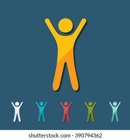 stick figure of human silhouette