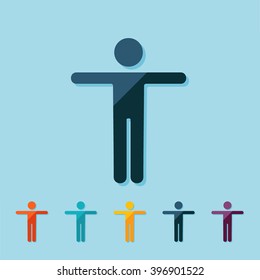 stick figure of human silhouette