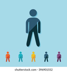 stick figure of human silhouette