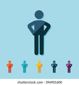 stick figure of human silhouette