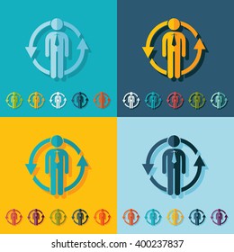 stick figure of human silhouette