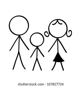 Stick Figure Icons/symbol - Family Stick Figure