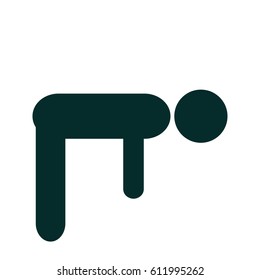Stick Figure illustration. Fitness and Health icon.