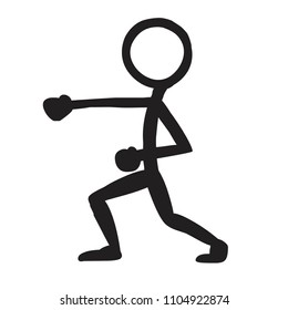 Stick Figure Kung Fu Punch