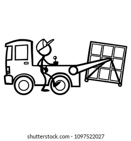 Stick figure lifting and storage 2