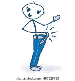 Stick figure with losing weight finally with success