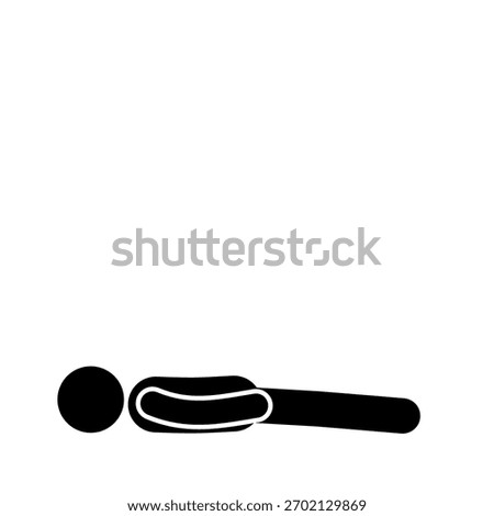 Stick figure lying down on the floor illustration.
