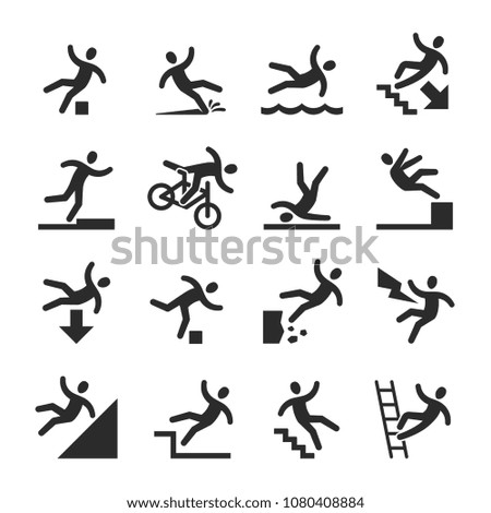 Similar – Image, Stock Photo Pictogram on a danger area