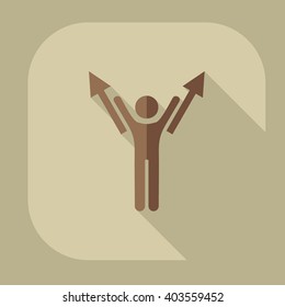 stick figure of a man pointing