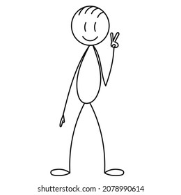 Stick Figure Man Vector Isolated Stock Vector (Royalty Free) 2078990614 ...