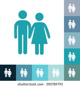 stick figure man woman couple