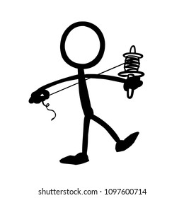 stick figure measure string