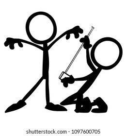 stick figure measure tailor