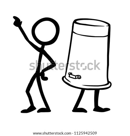 Stick Figure Party Dancing Bin
