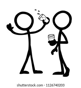 Stick Figure Party Drinks