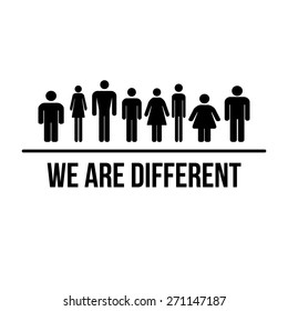 Stick figure. People pictogram. Vector icon symbol.