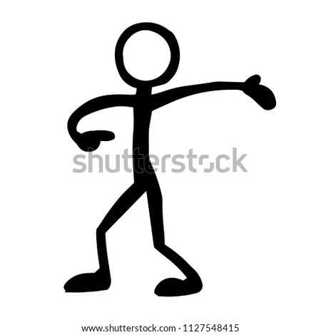 stick figure pointing me stock vector royalty free 1127548415