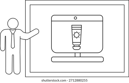 Pegue los puntos de la figura a la pantalla con la Imagen del protector solar enmarcada