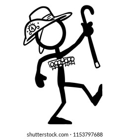 Stick Figure Qualification Medals Veteran
