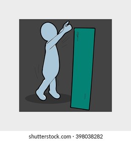 Stick Figure reaches the top of the box