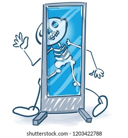 Stick figure is screened and radioscopy