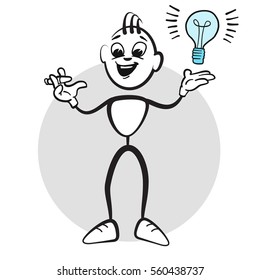 Stick figure series emotions - idea, Hand drawn Vector Artwork