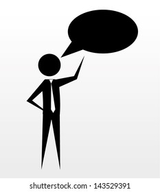 Stick figure - speech bubble