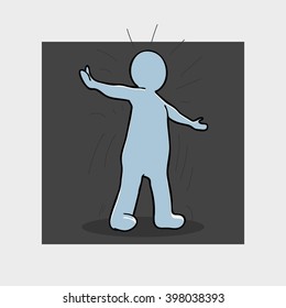 Stick Figure Spread Arms Stock Vector (Royalty Free) 398038393 ...