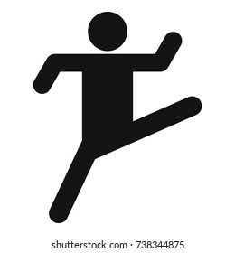 Stick figure stickman icon pictogram. Vector simple illustration of stickman icon isolated on white background. Man human stick sign
