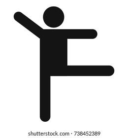 Stick figure stickman icon pictogram. Vector simple illustration of stickman icon isolated on white background. Man human stick sign
