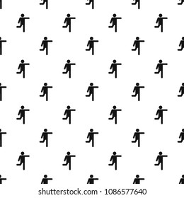 Stick figure stickman pattern vector seamless repeating for any web design