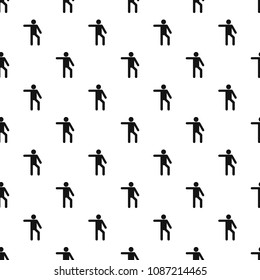 Stick figure stickman pattern vector seamless repeating for any web design