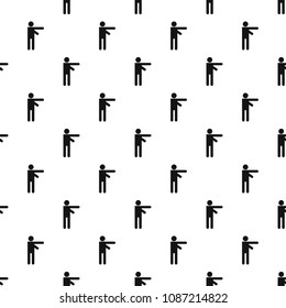 Stick figure stickman pattern vector seamless repeating for any web design