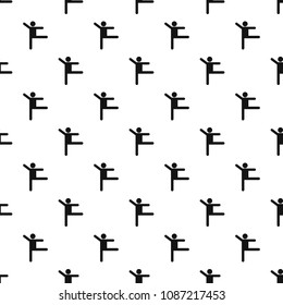 Stick figure stickman pattern vector seamless repeating for any web design