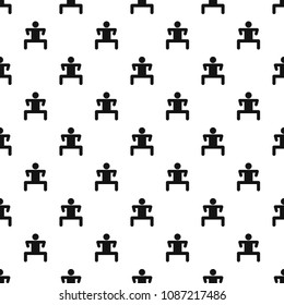 Stick figure stickman pattern vector seamless repeating for any web design